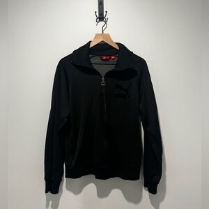 Men’s Black Puma Athletic Full Zip Up Sweatshirt L